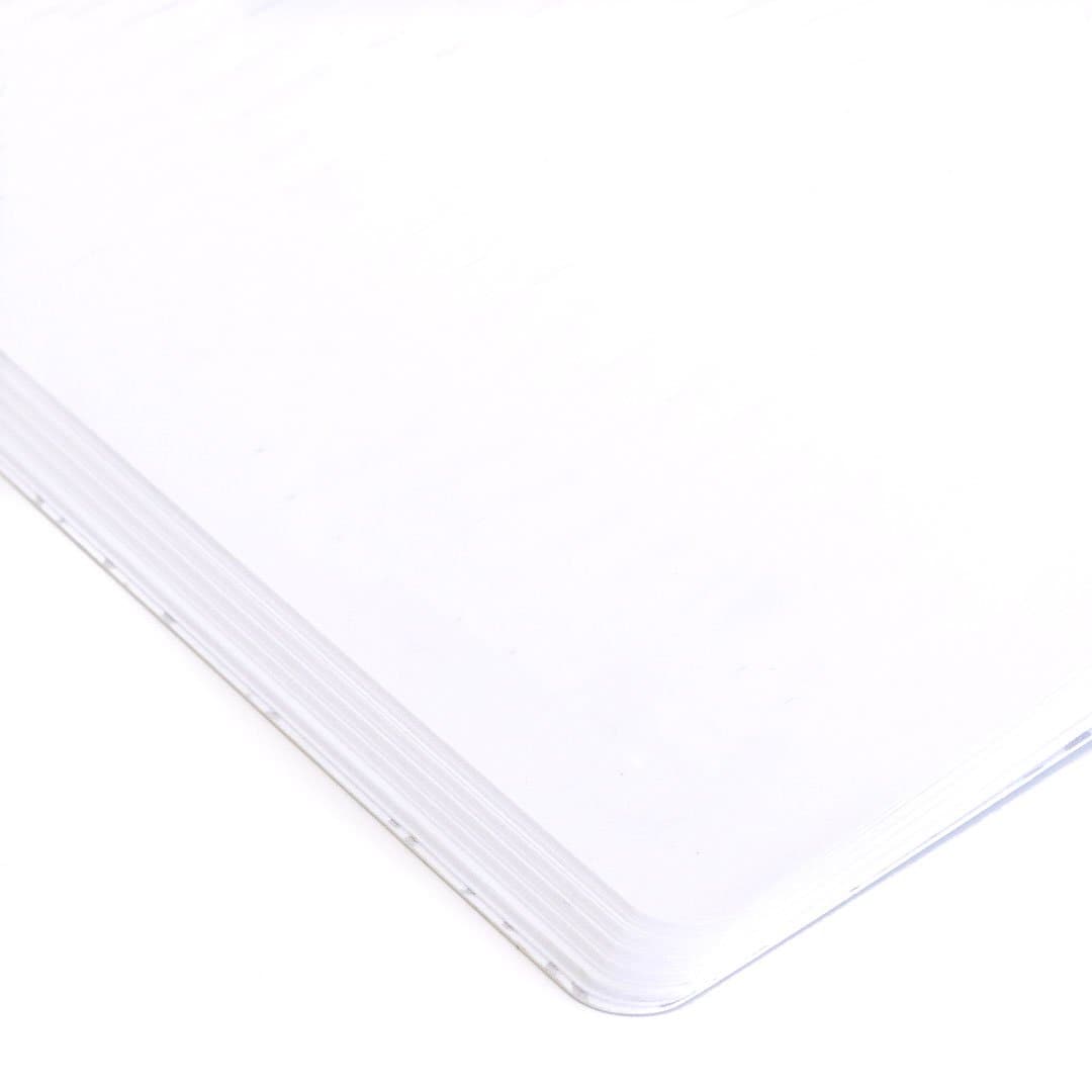 Blind Softcover Notebook blank page closeup