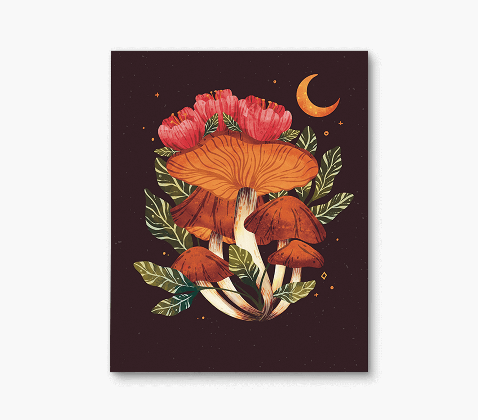 Midnight Mushroom Art Print