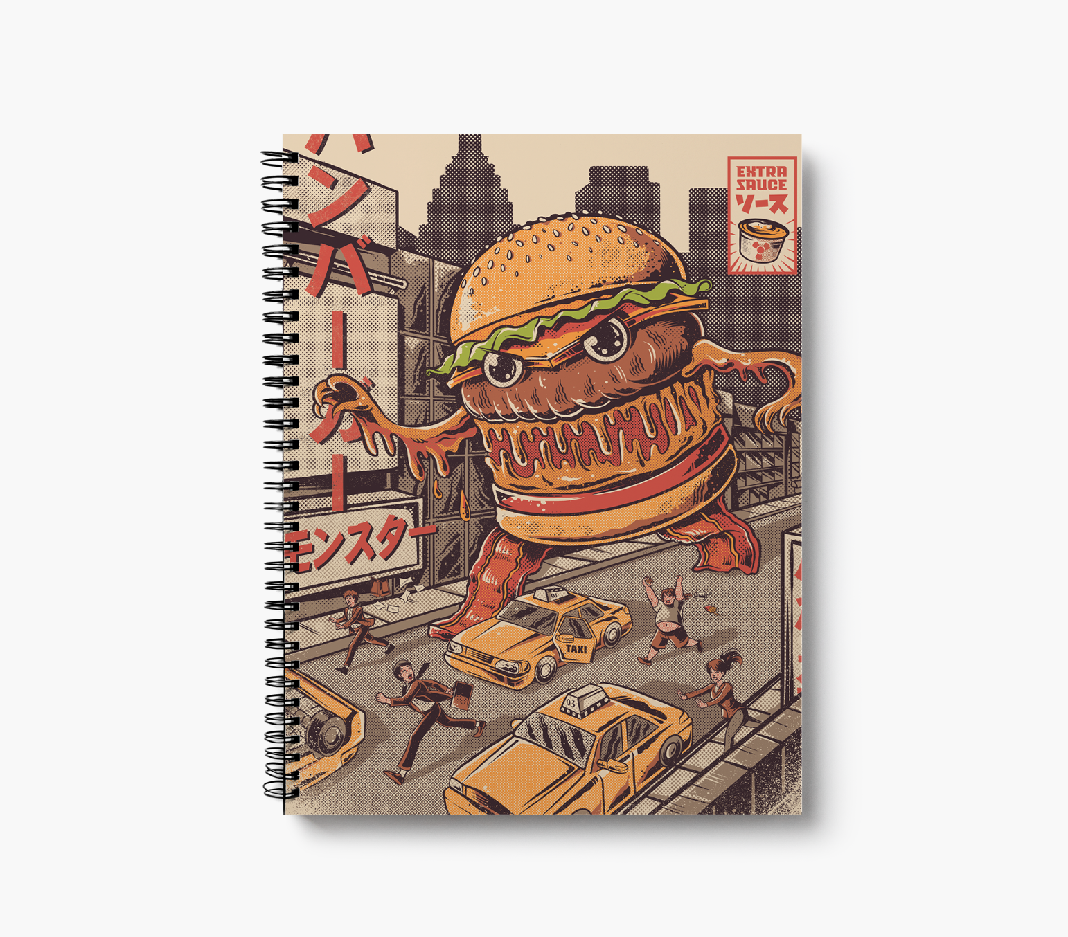 Burgerzilla Large Wire-O Notebook
