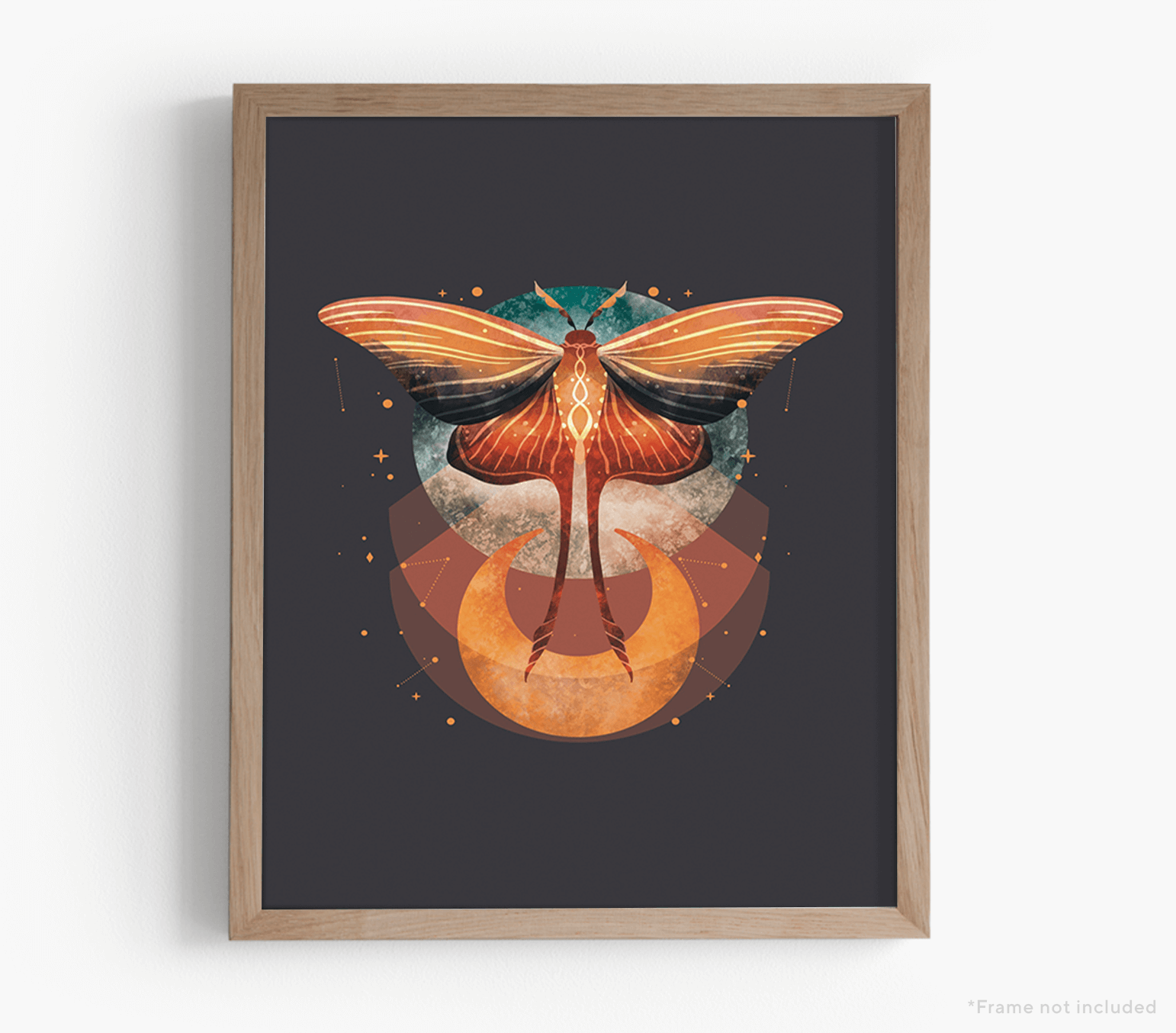 Cosmic Moth Art Print