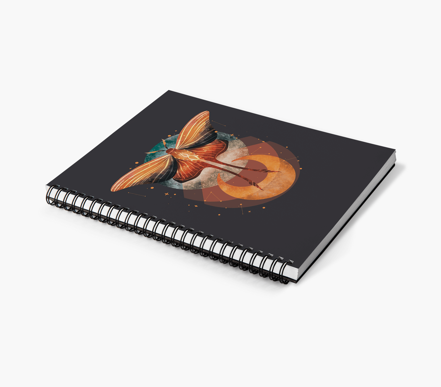 Cosmic Moth Medium Wire-O Notebook