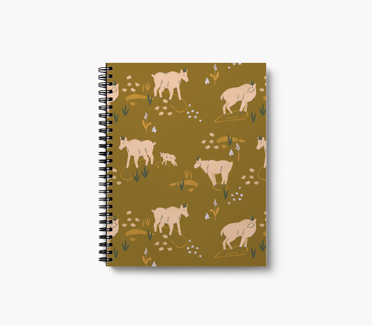 Goats Medium Wire-O Spiral Notebook