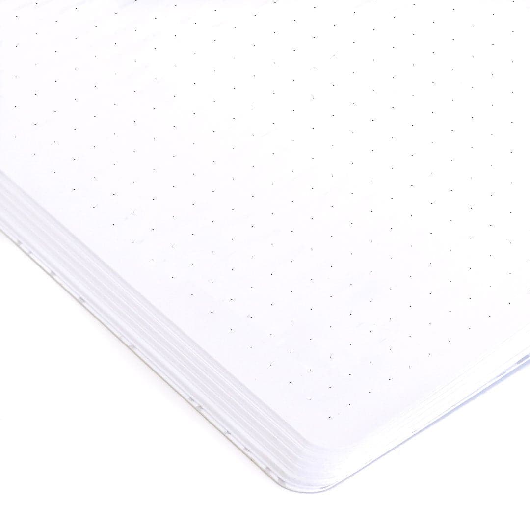 Blind Softcover Notebook dot grid page closeup