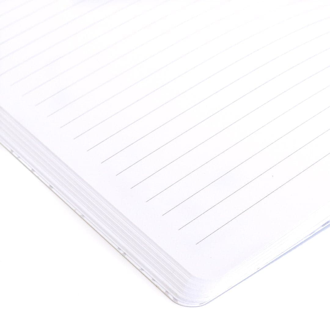 Blind Softcover Notebook lined page closeup