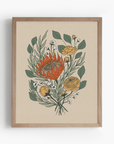 Protea Flowers Art Print