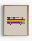 Van Rainbow Art Print