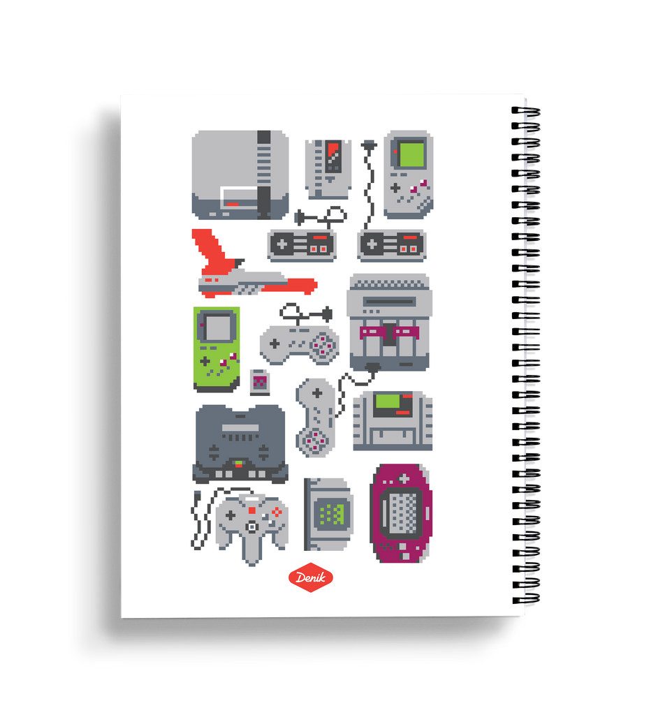 A Pixel of My Childhood Large Wire-O Notebook